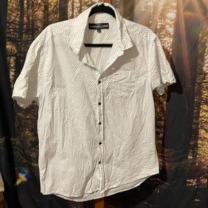 White with blue stars button up